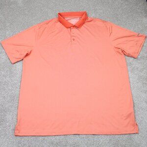 Reebok Golf Polo Shirt Men 3XLT XXXL-Tall Orange Stretch Short Sleeve‎ Pullover